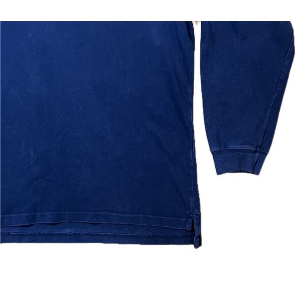 VTG J.Crew Made in USA Navy Cotton Long Sleeve V Neck Pullover Sweater Men Large - Picture 4 of 10